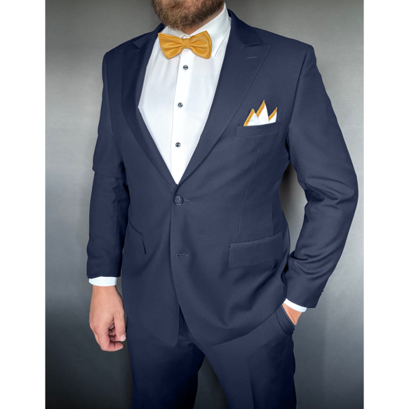 Hořčicově žlutý pánský motýlek matný