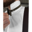 Dark Brown Men's Accessory Set with Paisley Pattern – Suspenders, Bow Tie and Pocket Square
