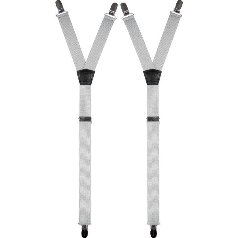 Světle šedé pánské košilové podvazky dlouhé