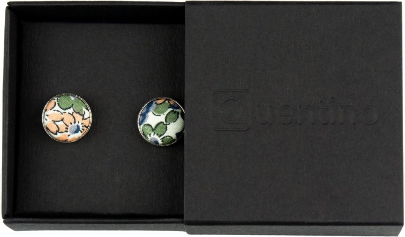 Barevné manžetové knoflíčky s květy