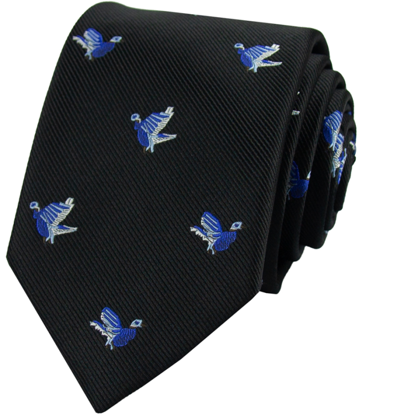 Black Men's Necktie PARTRIDGE