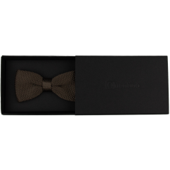 Hnědý dětský pletený motýlek