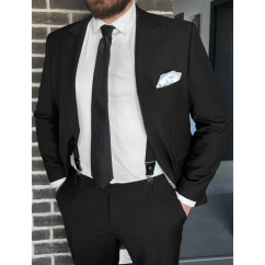 Black Men's Set with Polka Dots