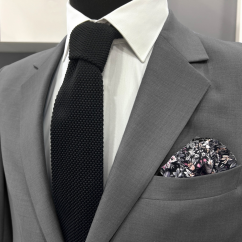 Černá pletená pánská kravata