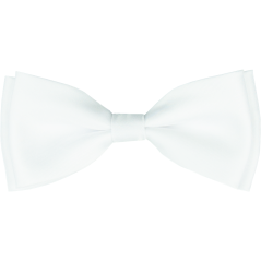 Bílý pánský motýlek matný