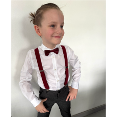 Burgundy Men's Suspenders