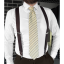 Beige-Brown Men's Set with Striped Tie