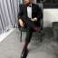 Burgundy Red Self-Tie Men's Bow Tie Shiny