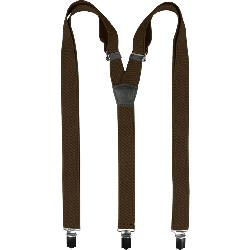Brown Children's Suspenders - Length: 80cm (pro děti do 150cm)