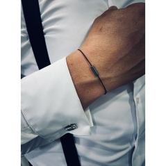 Men's Bracelet with Tube Bead