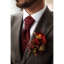 Burgundy Red Elegant Striped Necktie