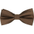 Brown Men's Bow Tie with Embroidered Stripes, Matte