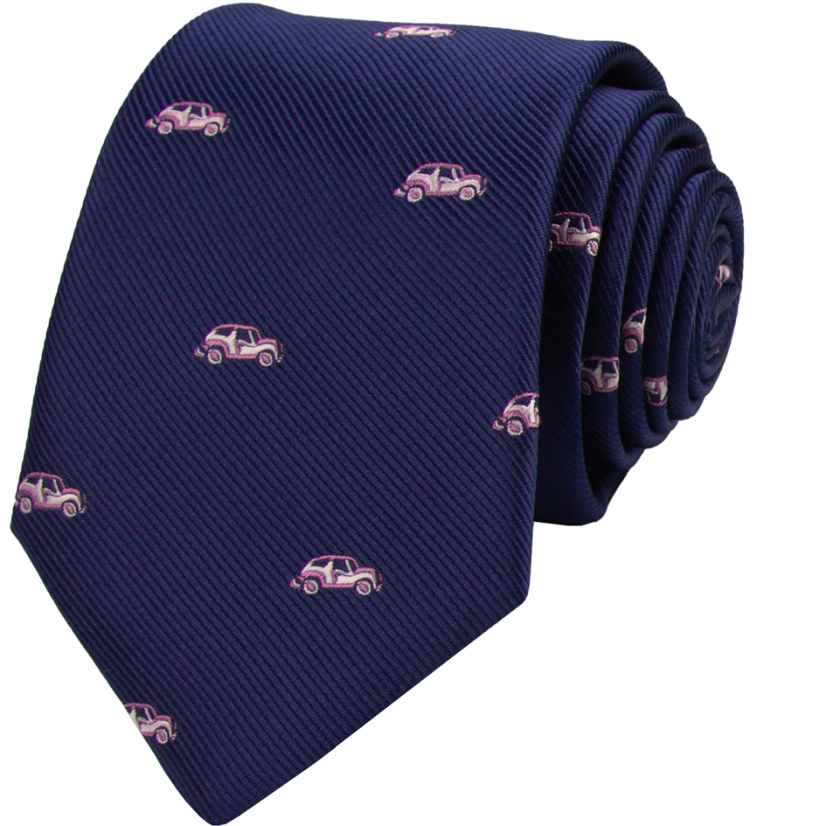 Dark Navy Men's Necktie CARS