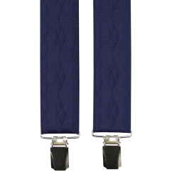 Tmavě modré pánské široké kšandy s elegantním vzorem