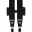 Black Men's Accessory Set with Black Pattern – Suspenders, Bow Tie and Pocket Square
