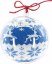 Blue Christmas socks with reindeer and snowflake pattern