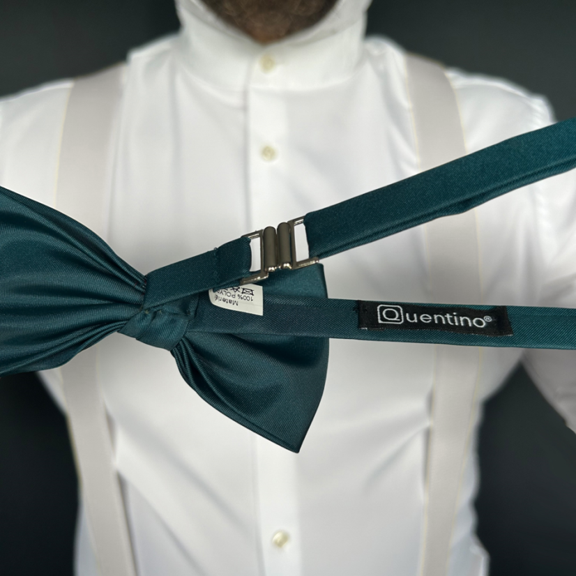 Tmavě petrolejový pánský motýlek matný