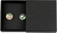 Barevné manžetové knoflíčky s květy