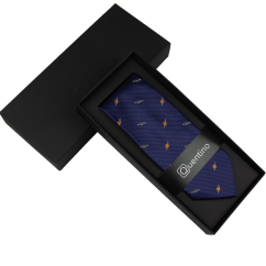Dark blue men's tie PLANETS