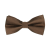 Brown Children's Bow Tie with Embroidered Stripes, Matte Finish