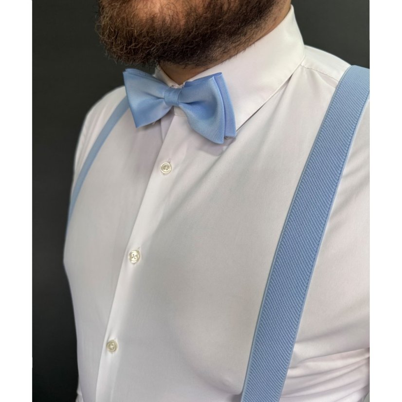 Svetlo modrý pánsky motýlik matný