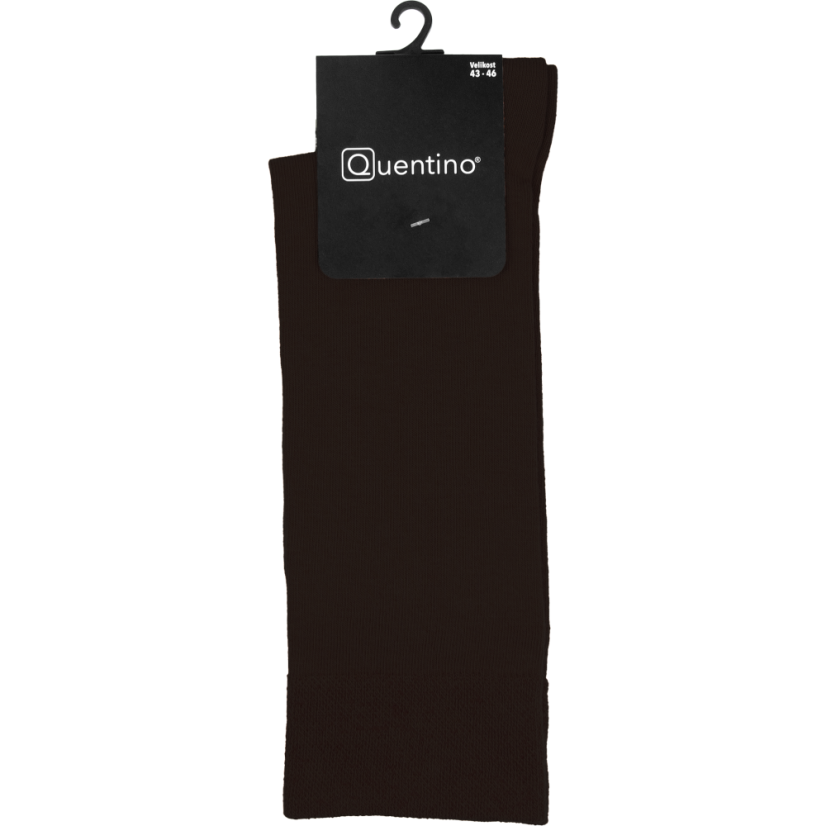 Dark Brown Men's Socks with Extended Height - Size: 43 - 46