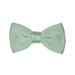 Šalvějově zelený (sage green) dětský pletený motýlek
