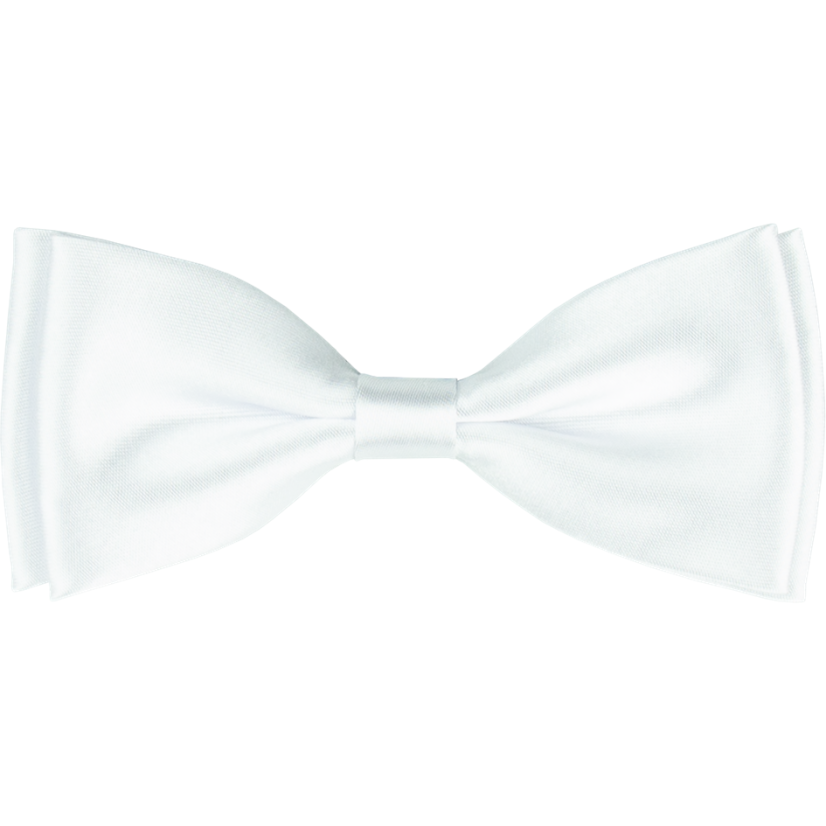 White Men's Bow Tie Glossy