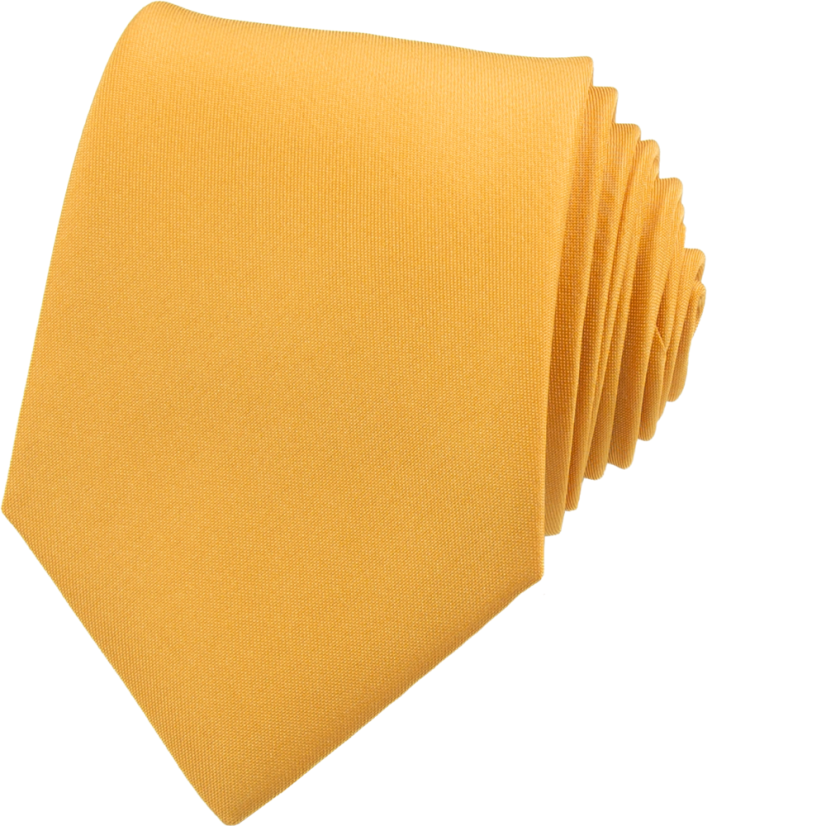 Hořčicově žlutá pánská kravata