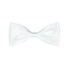 Bílý dětský motýlek lesklý