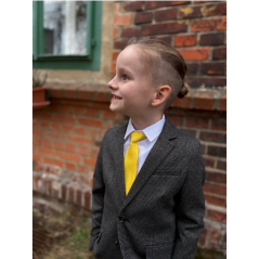 Kanárkově žlutá dětská kravata matná