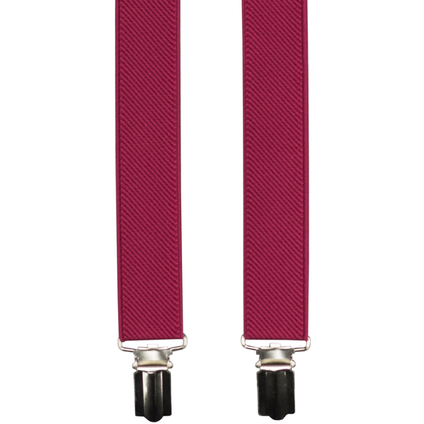 Malinově červené dětské kšandy - Dĺžka: 80cm (pro děti do 150cm)