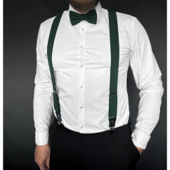 Smaragdově zelený pánský motýlek s jemnou strukturou