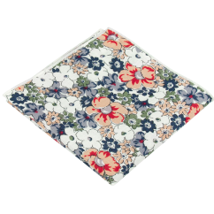 Colourful Men's Pocket Square with Floral Pattern