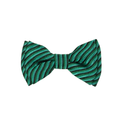 Zelený dětský MINI motýlek s proužky