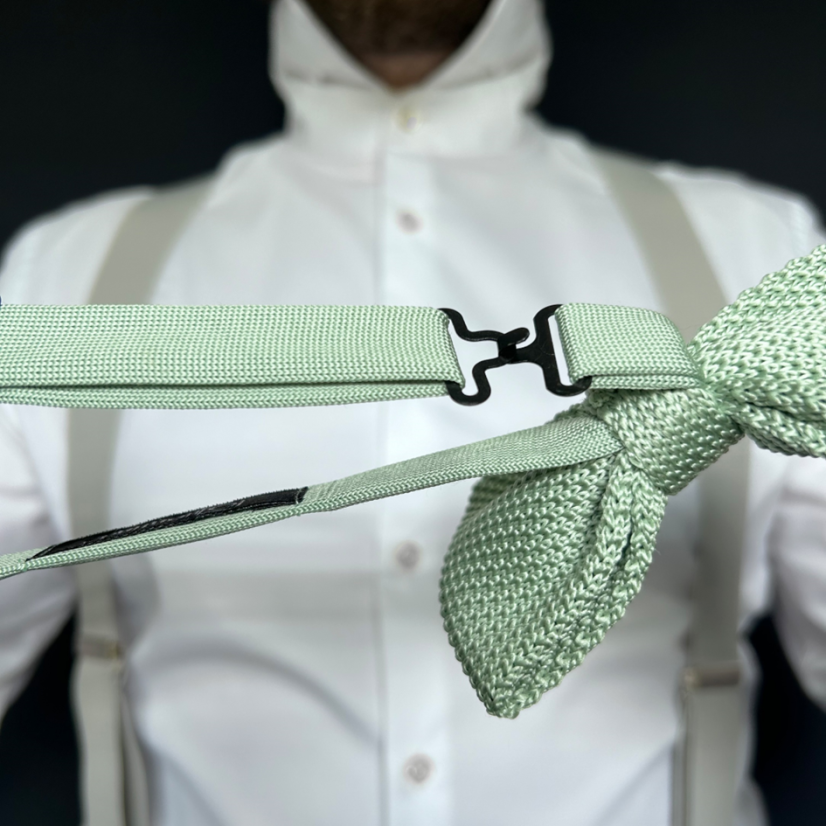 Sage Green Men's Knitted Bow Tie