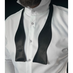 Černý vázací pánský motýlek lesklý