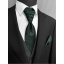 Smaragdově zelená elegantní kravata s paisley vzorem