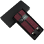 Burgundy red men's wide suspenders with an elegant pattern