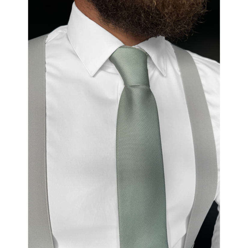 Šalvějově zelená (sage green) pánská kravata