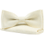 Cream Men's Bow Tie with Ornamental Pattern