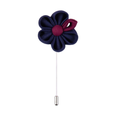 Dark Blue Lapel Flower