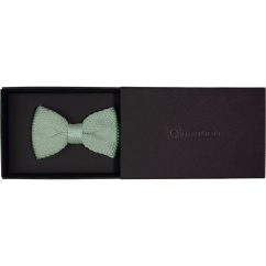 Šalvějově zelený (sage green) dětský pletený motýlek