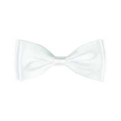 Bílý dětský motýlek lesklý