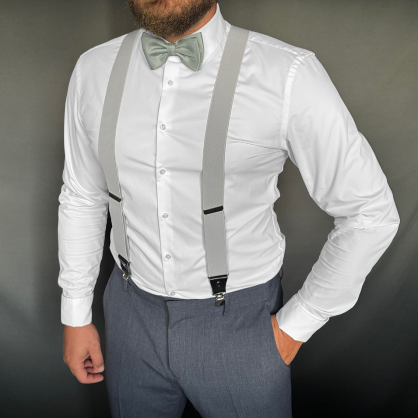 Šalvějově zelený (sage green) pánský motýlek matný