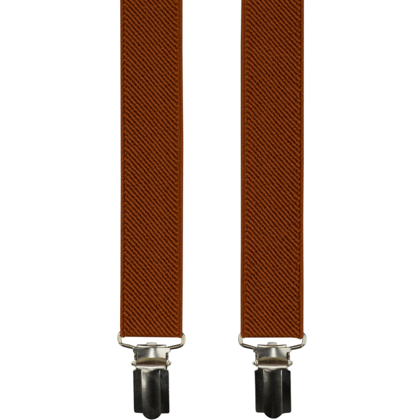 Brick Red Men's Suspenders - Length: 120cm