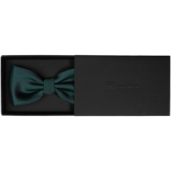Emerald Green Men's Bow Tie with Embroidered Stripes