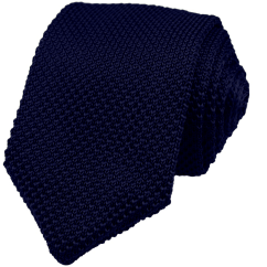 Dark Navy Blue Men's Knitted Necktie