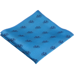 Modrý pánský kapesníček s motivem jízdního kola