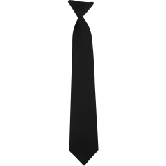 Black Children's Matte Necktie